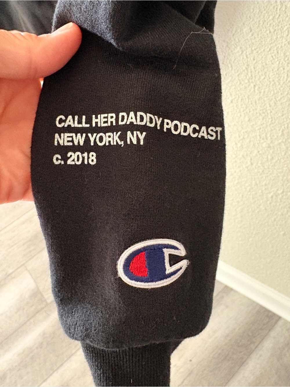 Early Barstool/Call Her Daddy Champion Hoodie Degrade Me rare podcast merch SM